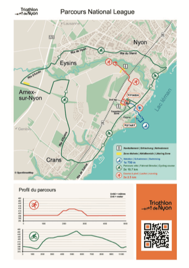 Triathlon De Nyon Les Courses National Et Youth League Plan Parcours National League@2x