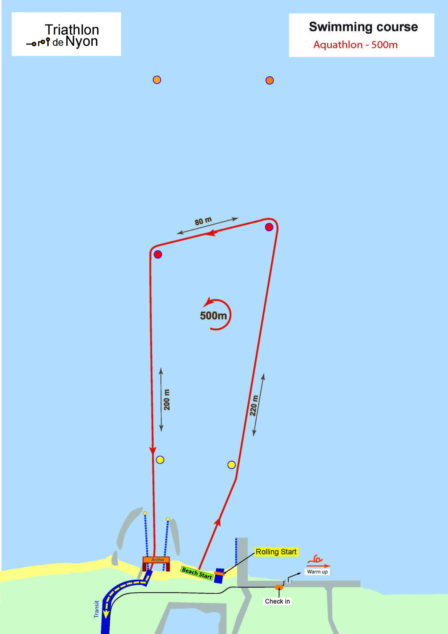 Parcours Natation Avec Toutes Les Bouées Aquathlon