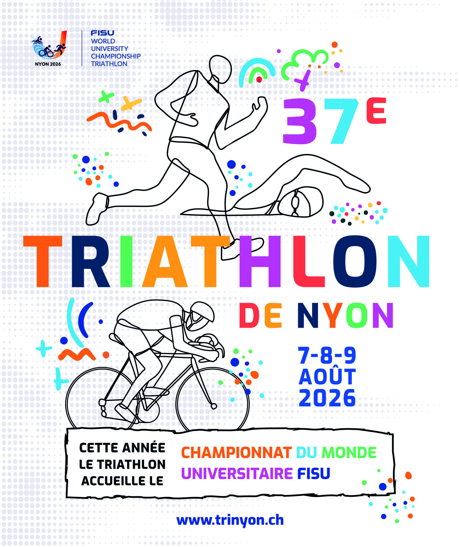 Triathlon Nyon Habefast Print Affiche A3 2026 Fr