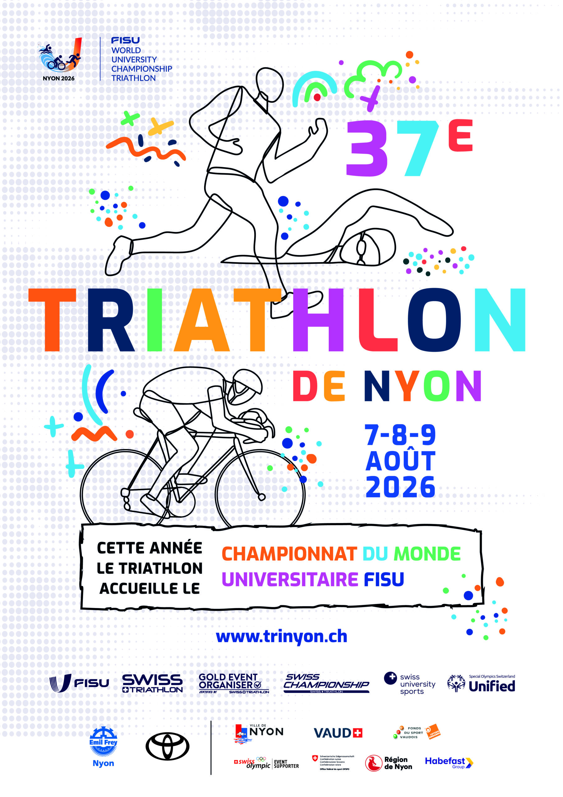 Triathlon Nyon Habefast Print Poster A3 2026 En